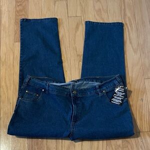 Woman Within Dark Blue Straight Leg Jeans plus size 22W new with tag